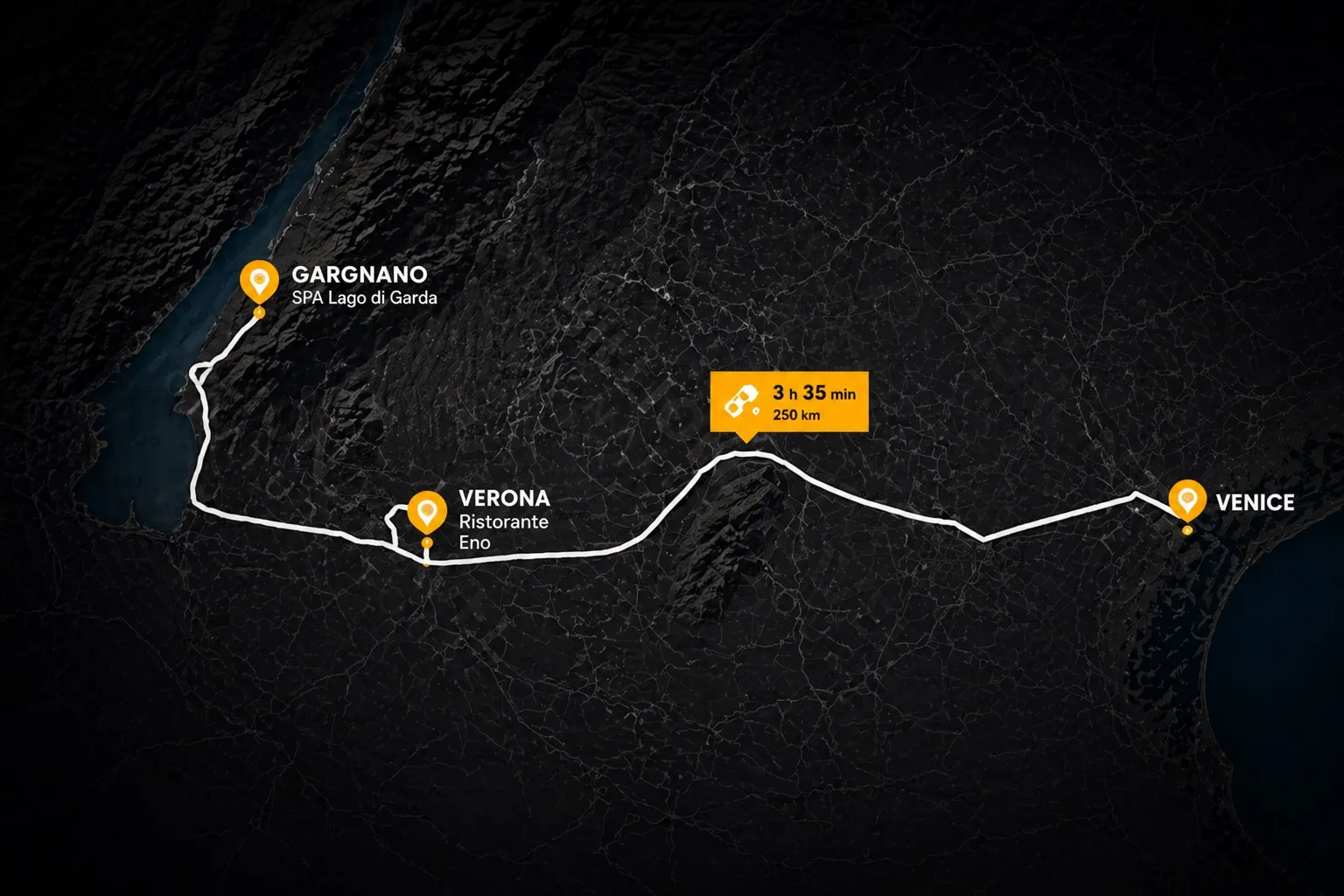 Route map for the selected day